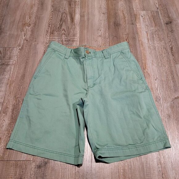 Izod Saltwater Flat Front Chino Shorts 10.5" Inseam, Aqua, Men's Size 32 - Picture 1 of 7